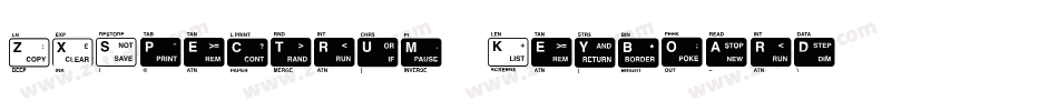 ZXSpectrum Keyboard字体转换